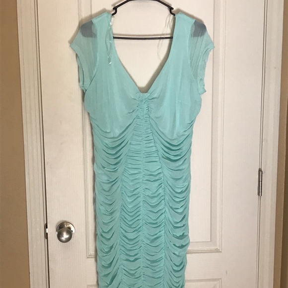 Light teal Ruffle Midi Dress - Picture 2 of 3